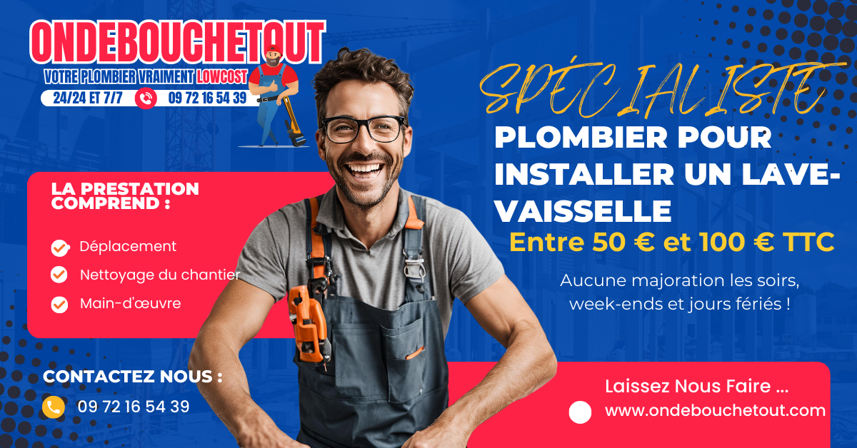 Plombier pour Installer un Lave-Vaisselle